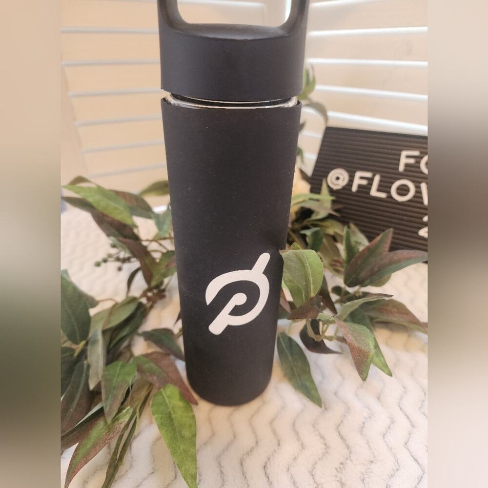 Peloton Glass Water Bottle with Rubberized shell 20OZ